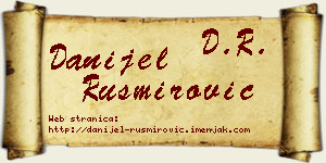 Danijel Rusmirović vizit kartica